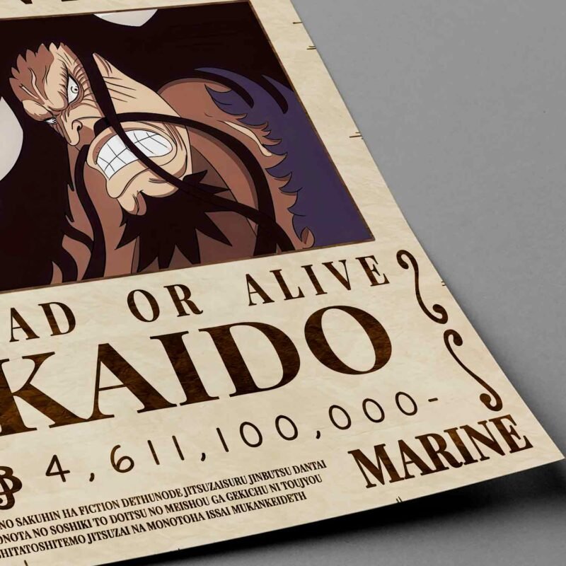 One Piece Kaido Wanted Closeup Poster