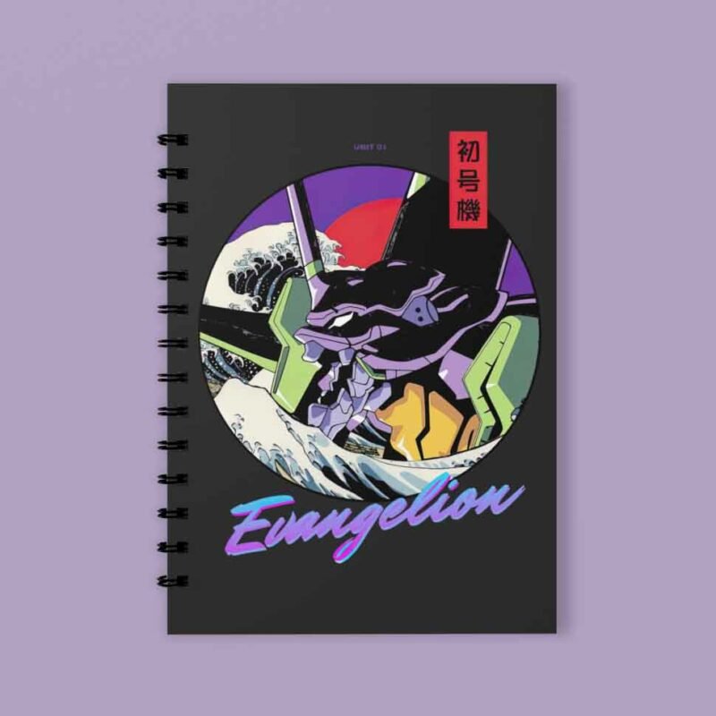 Evangelion Unit 08 Neon Genesis Evangelion Closeup Spiral Notebook