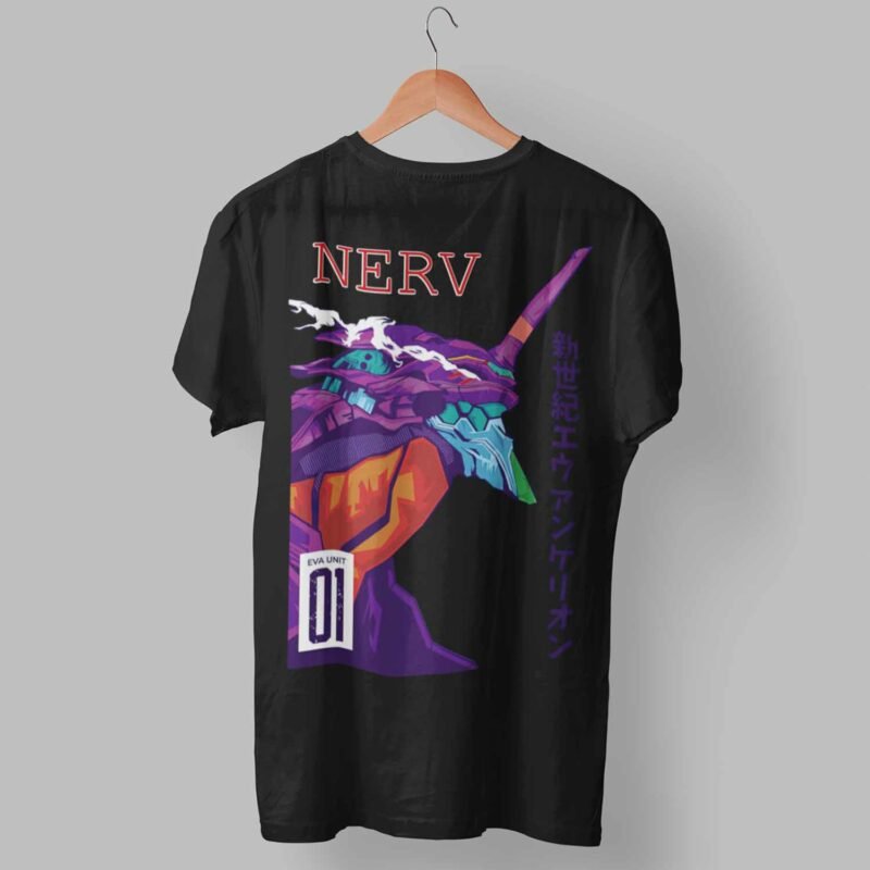 EVA Unit 01 Neon Genesis Evangelion Anime Black T-Shirt