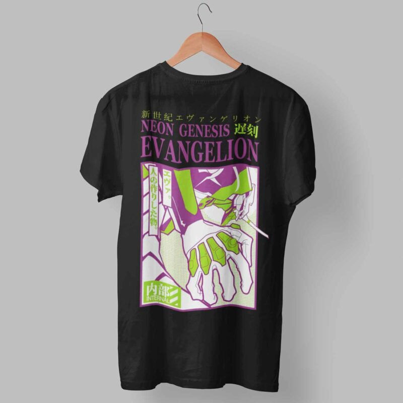 Unit 01 Neon Genesis Evangelion Anime Black T-Shirt