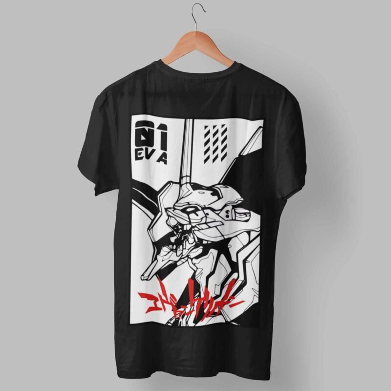 Evangelion 01 Neon Genesis Evangelion Anime Black T-Shirt