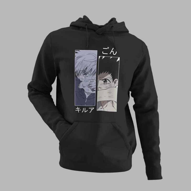 Killua and Gon Hunter x Hunter Anime Black Hoodie