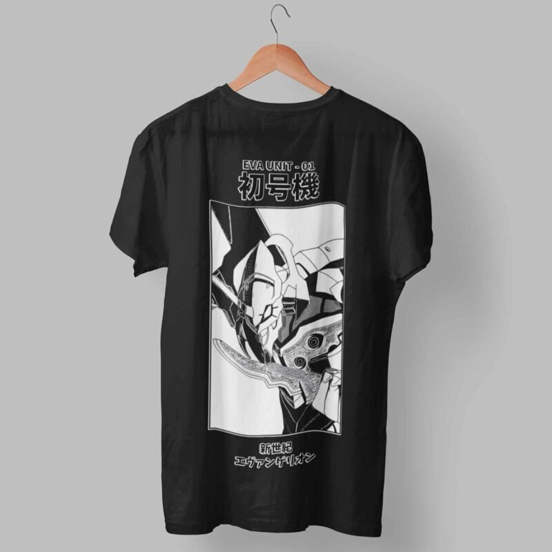 Evangelion Unit 01 Neon Genesis Evangelion Anime Black T-Shirt