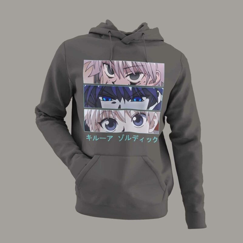 Killua Zoldyck Eyes Hunter x Hunter Anime Charcaol Hoodie