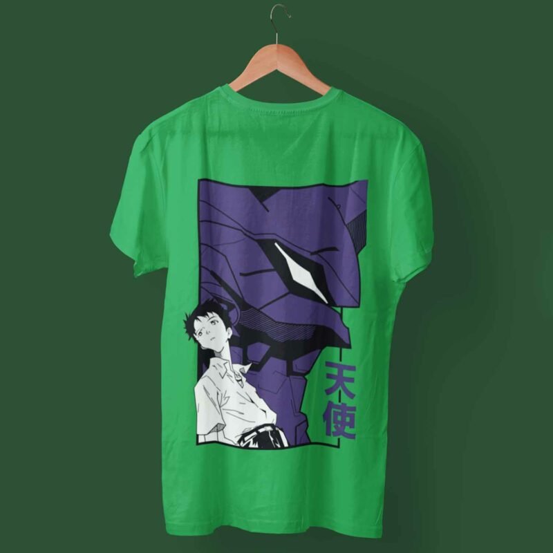 Angel Evangelion Neon Genesis Evangelion Anime Irish green T-Shirt