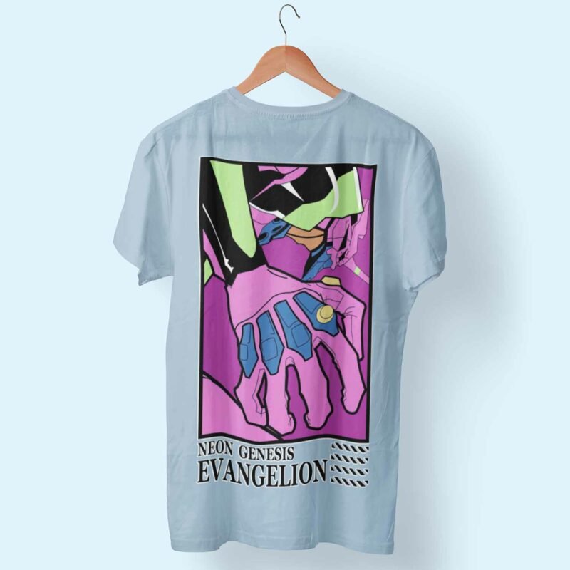 EVA 01 Neon Genesis Evangelion Anime Light Blue T-Shirt