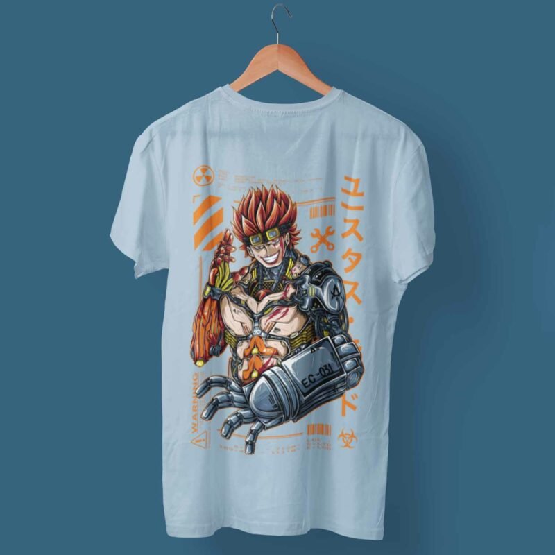 Eustass Kid One Piece Anime Light Blue Shirt