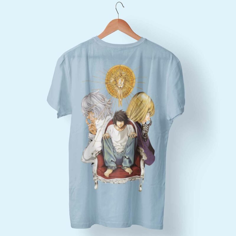 Game of Notes Death Note Anime Light blue T-Shirt