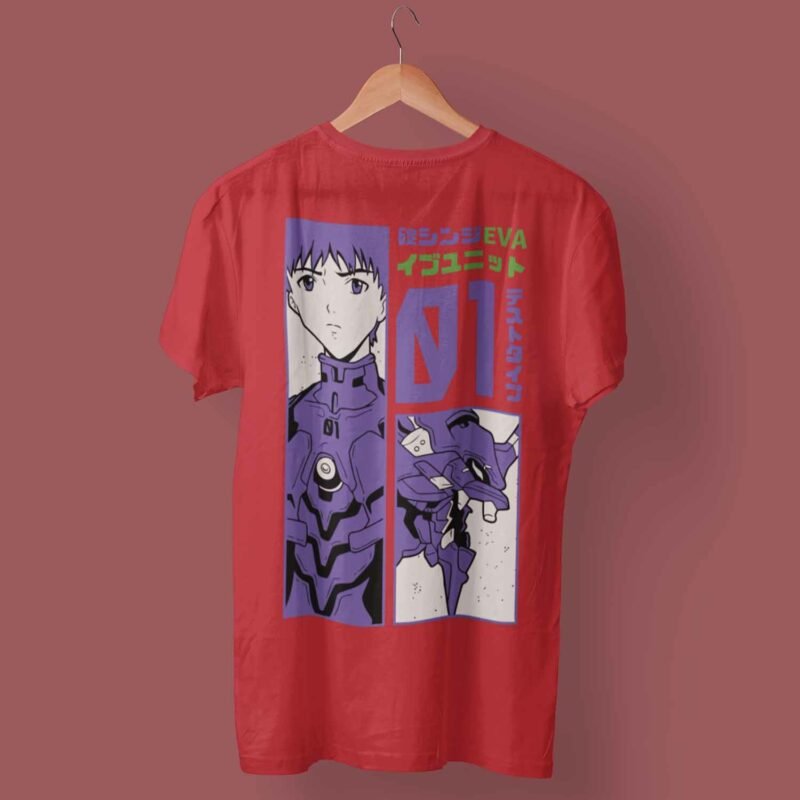 Evangelion 01 Neon Genesis Evangelion Anime Red T-Shirt