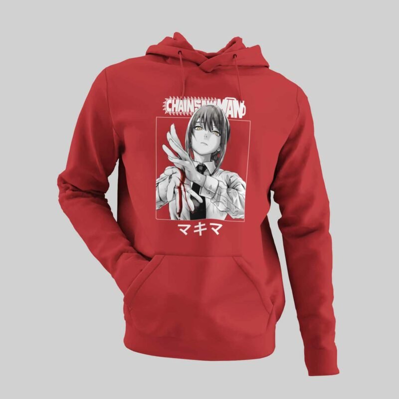 Makima kill Power Chainsaw Man Anime Red Hoodie