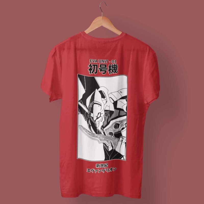 Evangelion Unit 01 Neon Genesis Evangelion Anime Red T-Shirt