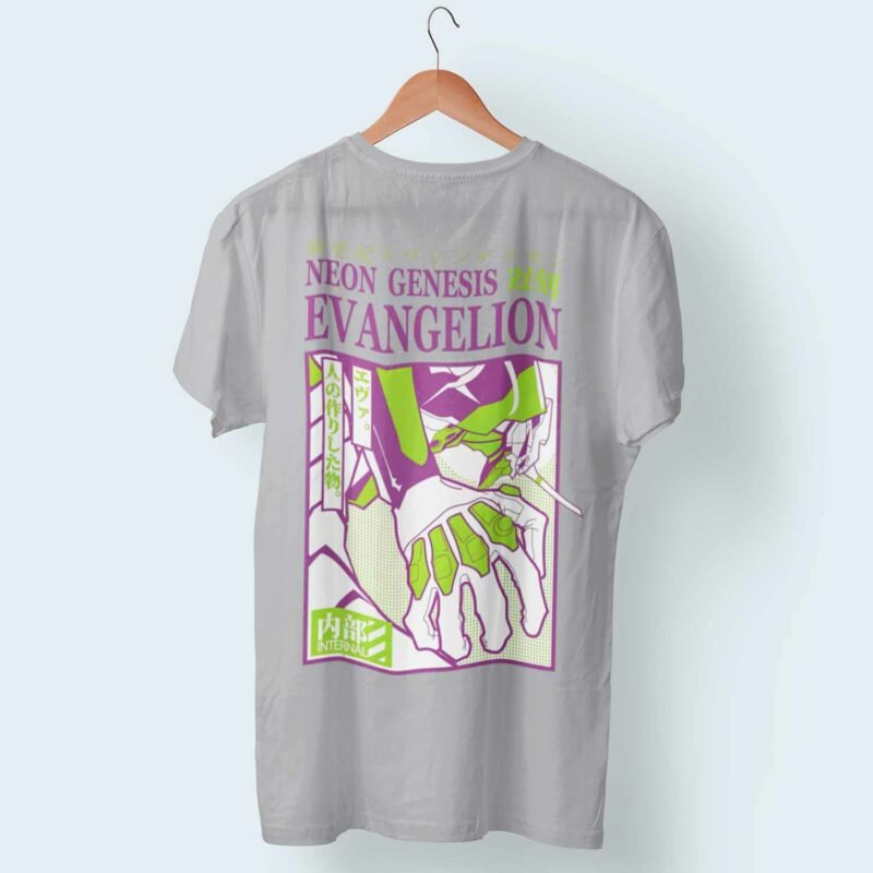 Unit 01 Neon Genesis Evangelion Anime Sports Grey T-Shirt