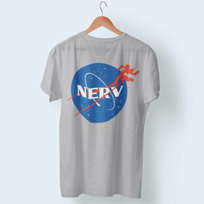 Nerv Neon Genesis Evangelion Anime Sports Grey T-Shirt