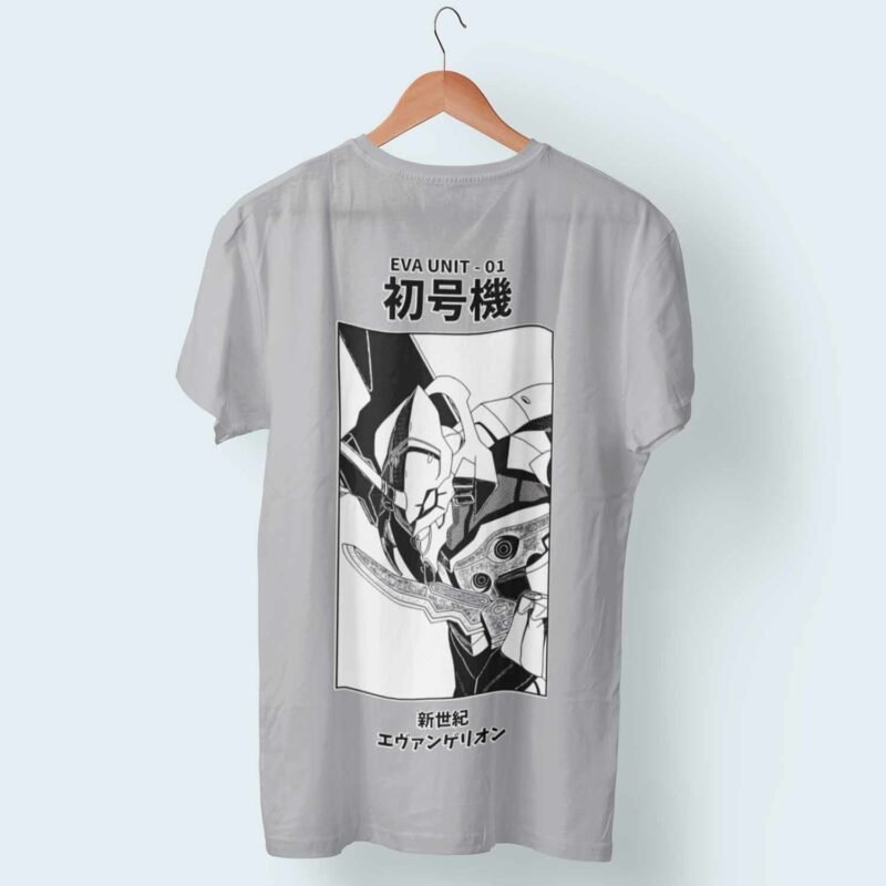 Evangelion Unit 01 Neon Genesis Evangelion Anime Sports grey T-Shirt