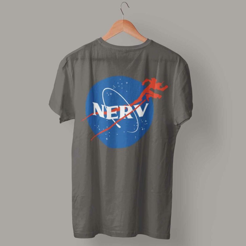 Nerv Neon Genesis Evangelion Anime charcaol T-Shirt