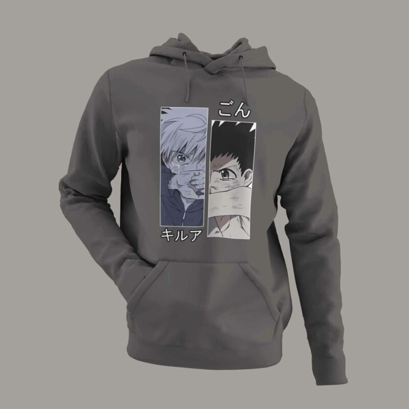 Killua and Gon Hunter x Hunter Anime charcoal Hoodie