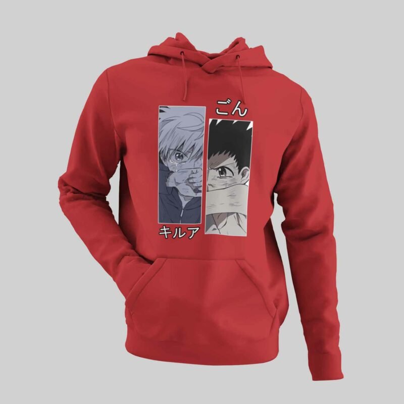 Killua and Gon Hunter x Hunter Anime red Hoodie