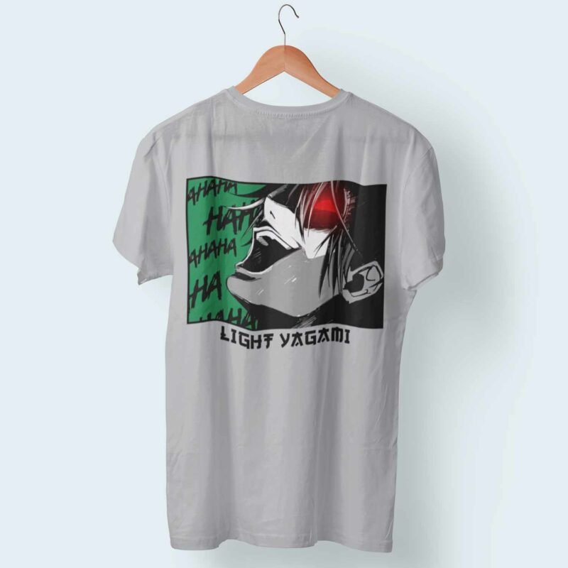 Light Yagami Death Note Anime sports grey T-Shirt