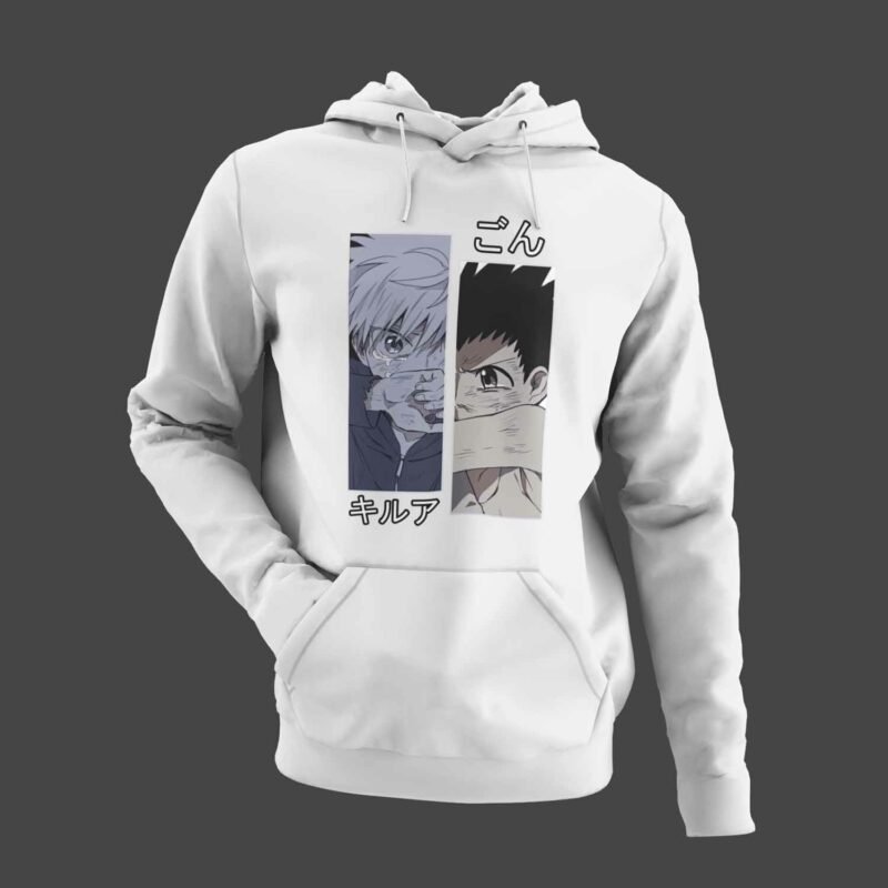 Killua and Gon Hunter x Hunter Anime white Hoodie