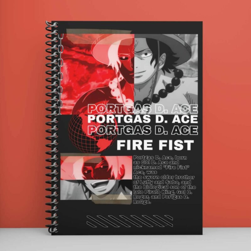 Portgas D. Ace One Piece Spiral Notebook