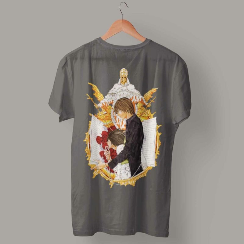 Game of Notes Death Note Anime Charcaol T-shirt