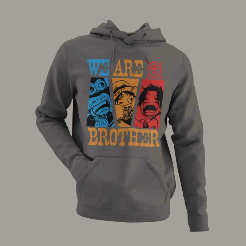 We are Brothers One Piece Charcaol Hoodie