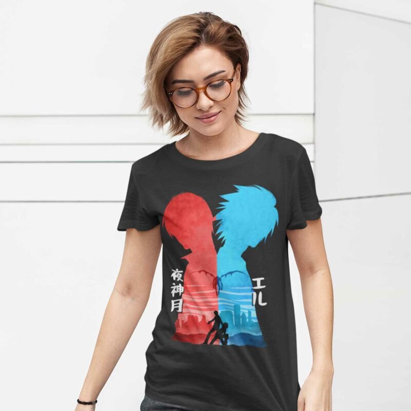 Light Yagami and L Death Note Female T-Shirt
