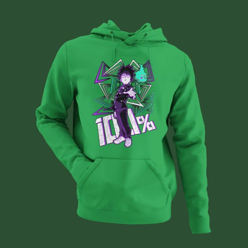 Shigeo Mob Psycho 100 Irish green Hoodie