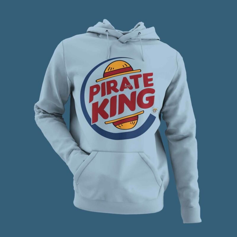 One Piece Pirate King Light Blue Hoodie