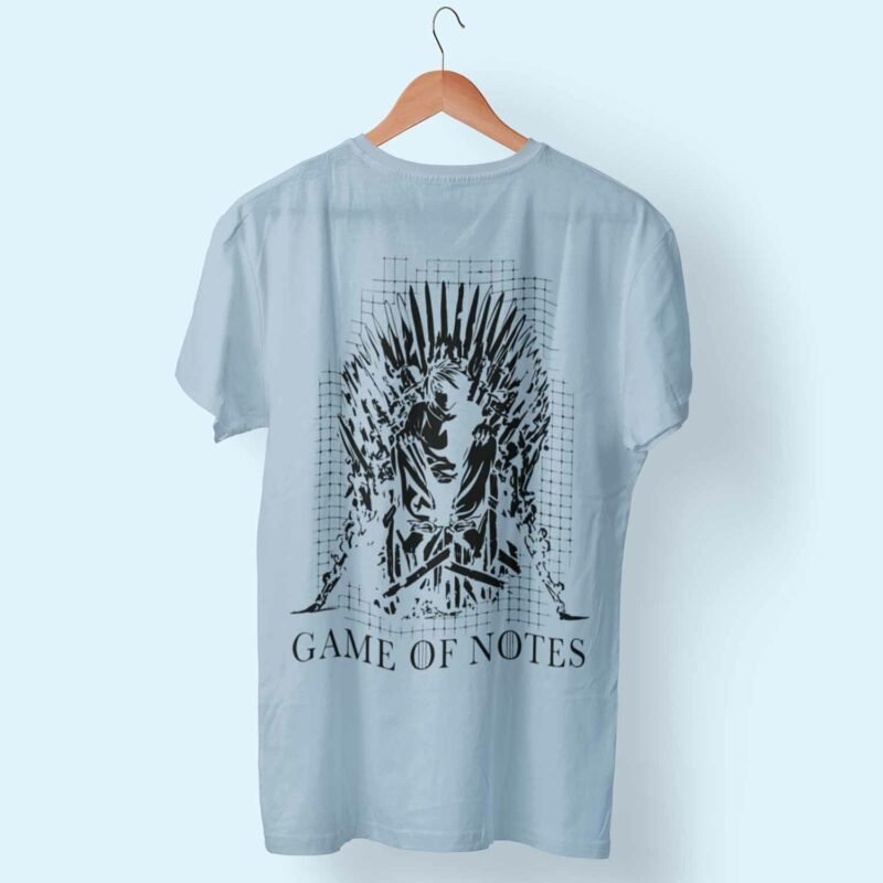 Game of Notes Death Note Light blue T-shirt