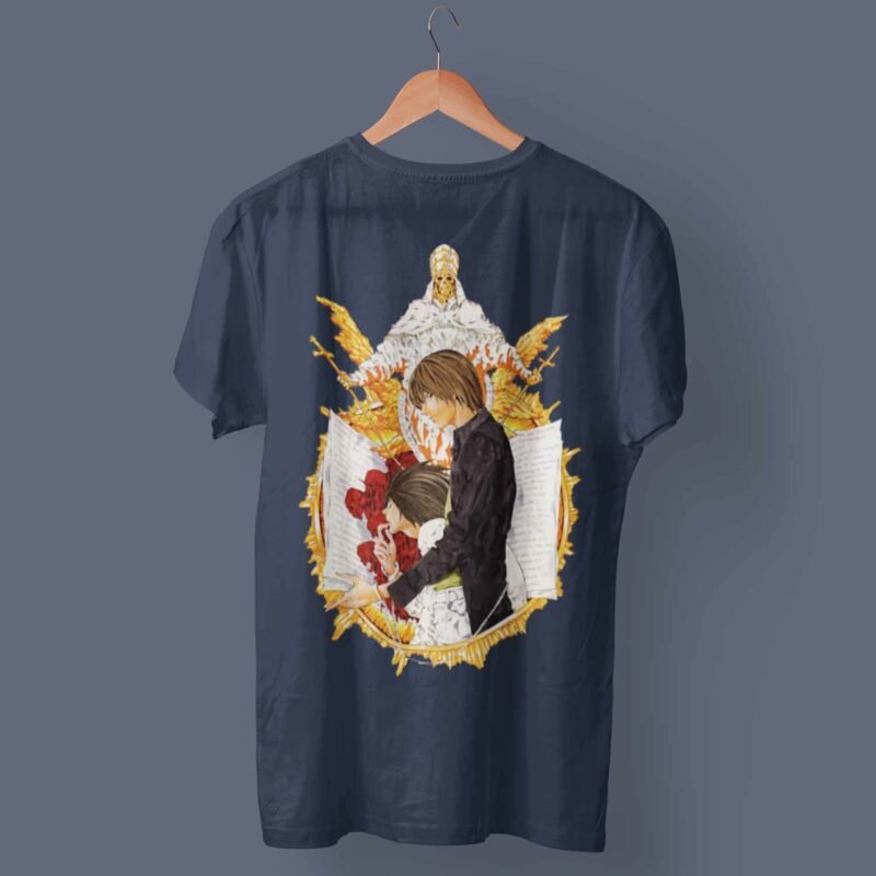 Game of Notes Death Note Anime Navy T-shirt