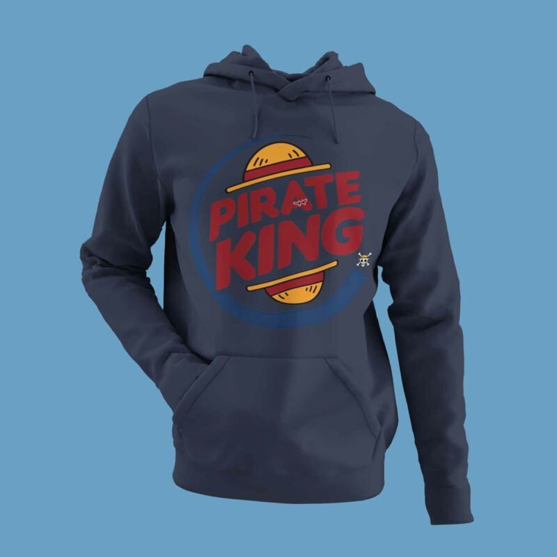 One Piece Pirate King Navy Hoodie