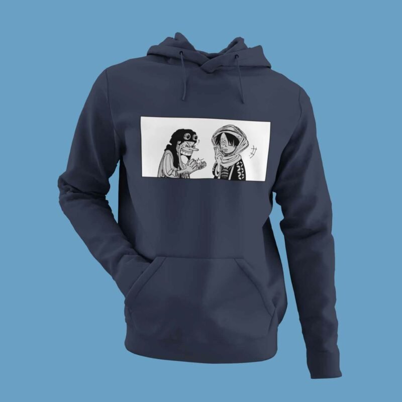 One Piece Luffy and Usopp Navy Hoodie