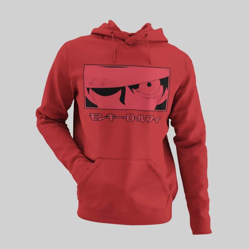 One Piece Luffy Eyes Red Hoodie