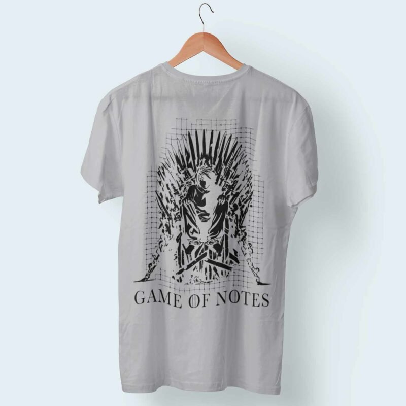 Game of Notes Death Note Sports Grey T-shirt