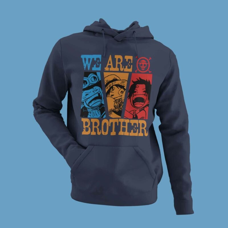 We are Brothers One Piece navy Hoodie