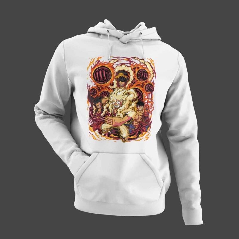 Cool One Piece white Hoodie