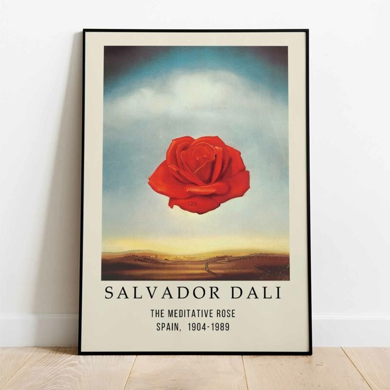 Salvador Dali The Meditative Rose Poster