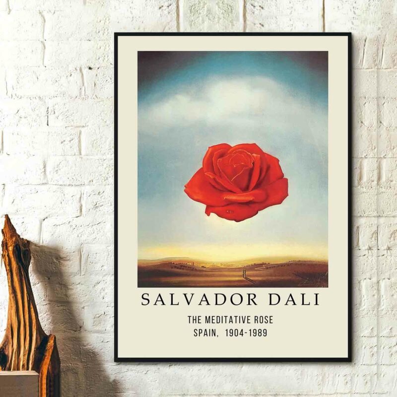 Salvador Dali The Meditative Rose Poster