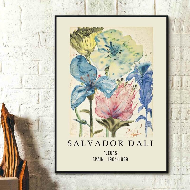 Salvador Dali Fleurs Poster