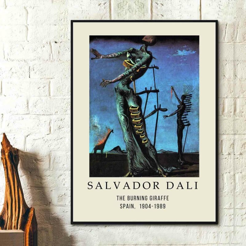 Salvador Dali The Burning Giraffe Poster