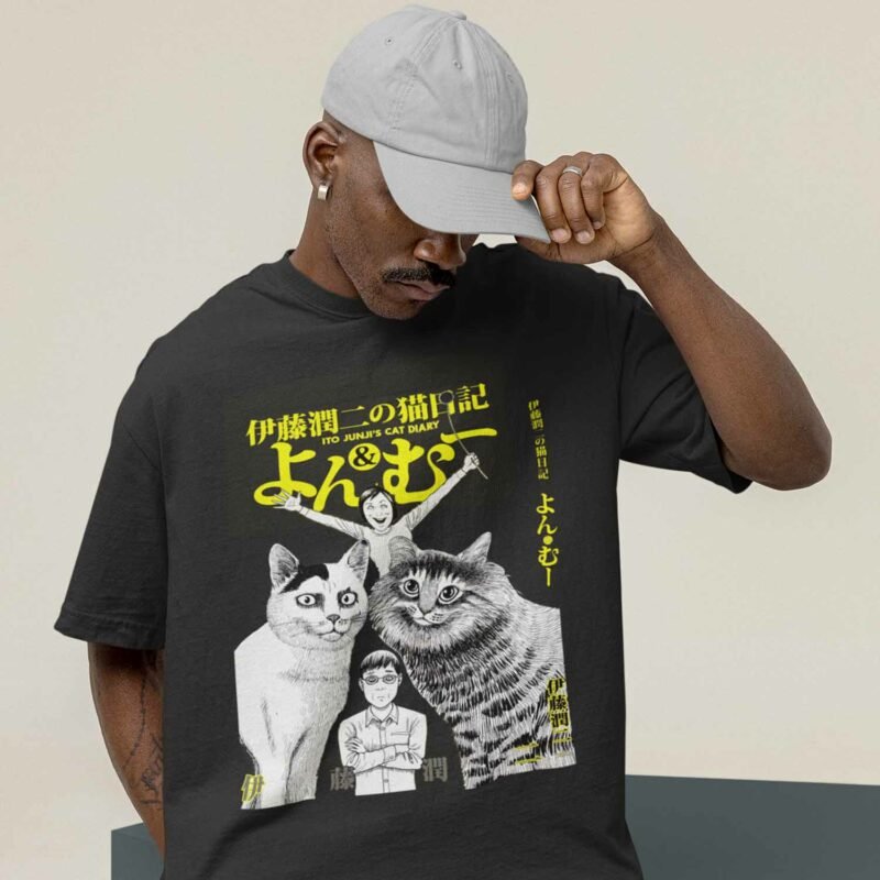Cat Diary Junji Ito Manga Black Shirt