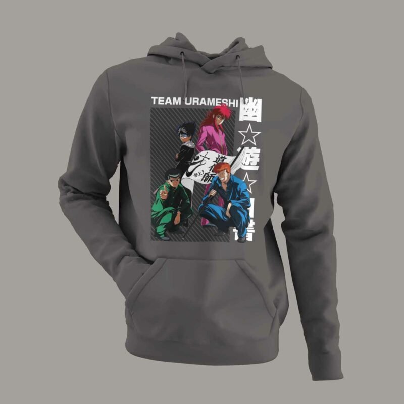 Yu Yu Hakusho Anime Graphic Charcaol Hoodie