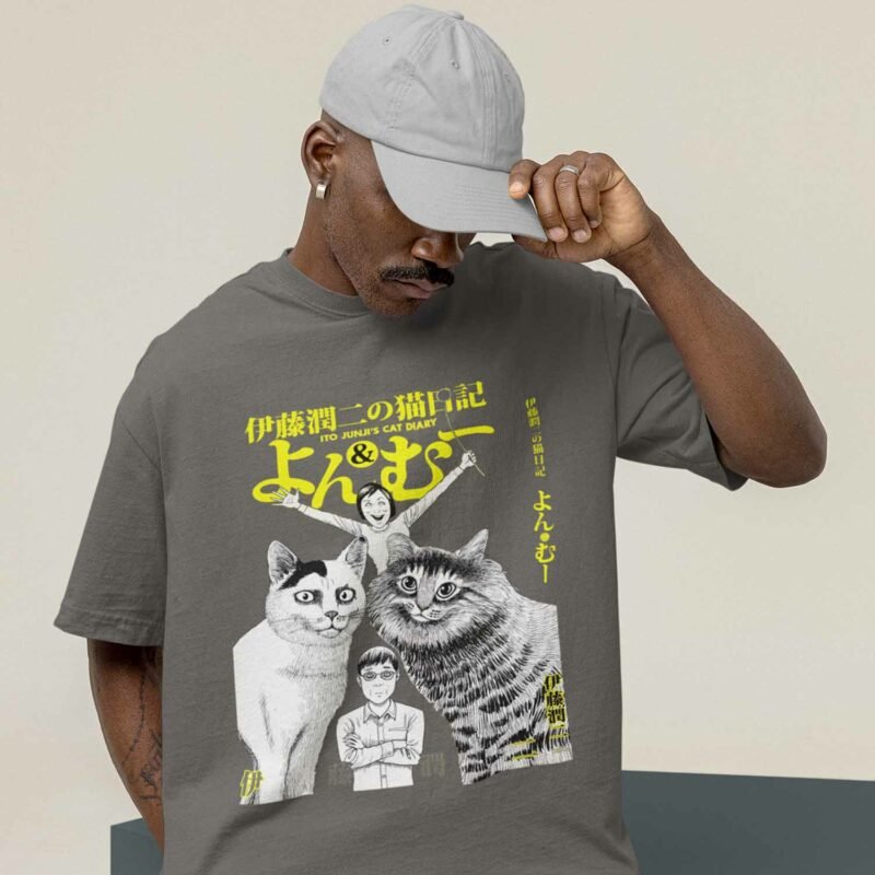 Cat Diary Junji Ito Manga Charcaol Shirt
