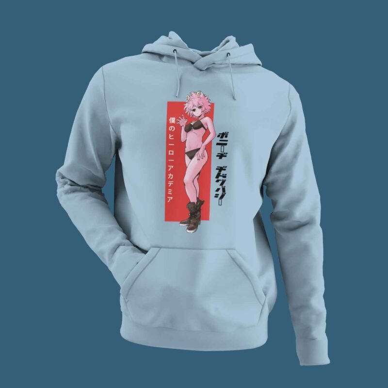 Mina Ashido My Hero Academia Light blue Hoodie