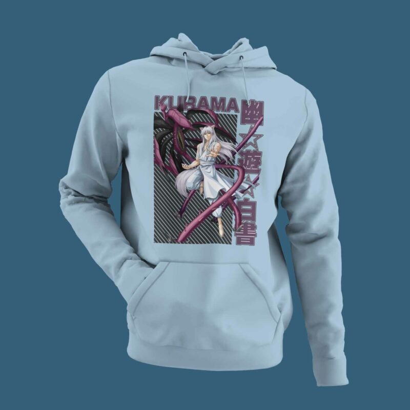 Kurama Yu Yu Hakusho Light blue Anime Hoodie