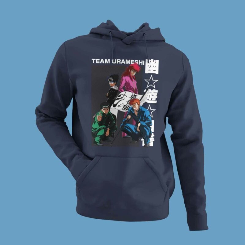 Yu Yu Hakusho Anime Graphic Navy blue Hoodie