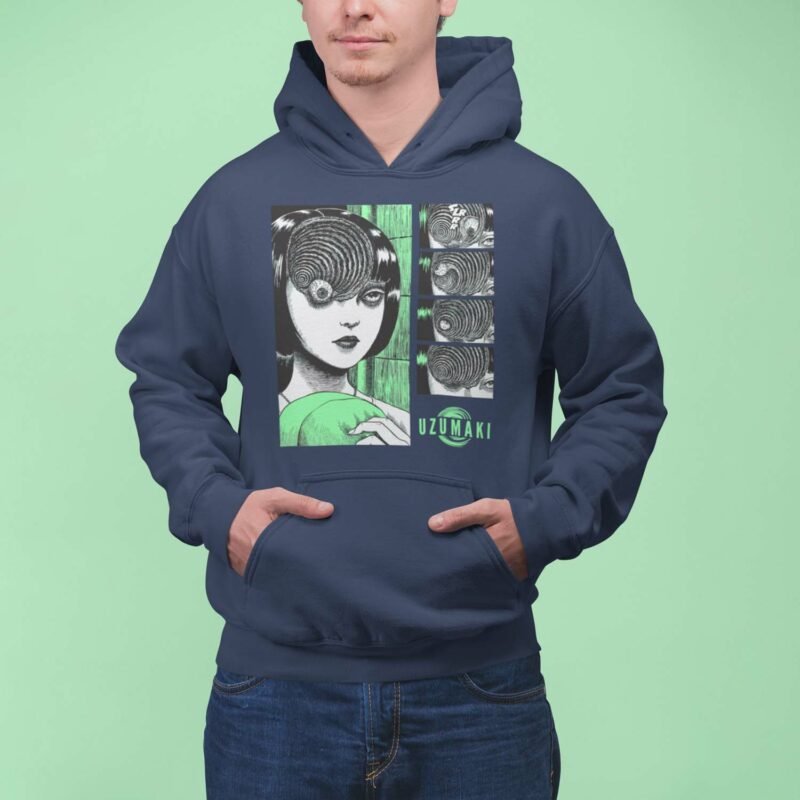 Junji Ito Tomie Pullover Navy Hoodie