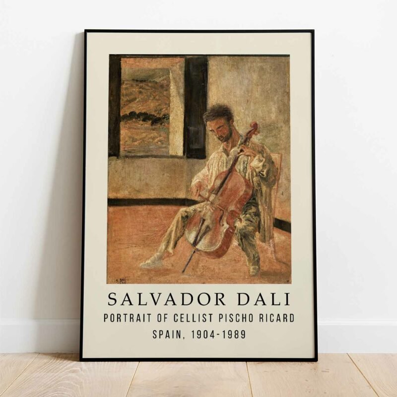 Portrait of cellist Pischo Ricard Painting
