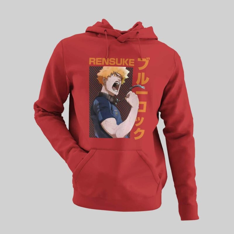 Rensuke Kunigami Blue Lock Red Hoodie